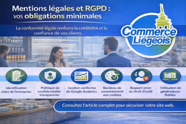 Mentions légales et RGPD: les obligations minimales à respecter